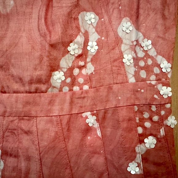 Tory Burch Runway Helen Batik Dress Beaded Appliqué Floral Size 4 - EUC! - Picture 5 of 8